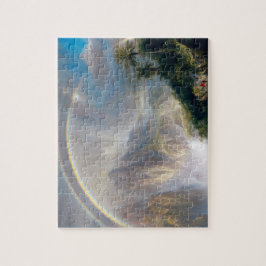 自然の威厳：熱帯の楽園に虹を ジグソーパズル