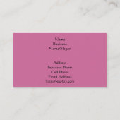 自然の学校、ママおよびベビーの白いウサギの民芸 名刺 (裏面)