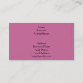 自然の学校、ママおよびベビーの白いウサギの民芸 名刺 (裏面)