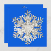 自然の完璧な輝き 青い雪の結晶 シーズンカード (正面/裏面)