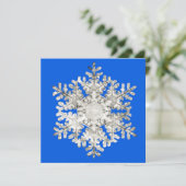 自然の完璧な鮮やかな青いスノーフレーク シーズンカード (スタンド正面)