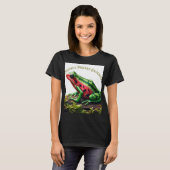 自然の宝物との出会い スイカカエル オーガニックTシャツ Tシャツ (正面フル)