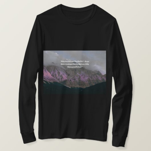 自然の山のイメージ - 景観の風景 Tシャツ (デザイン正面)