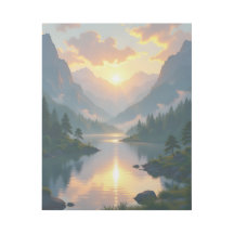 自然の山の芸術的な風景