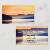 自然の山林が日の出の風景 名刺 (正面/裏面)