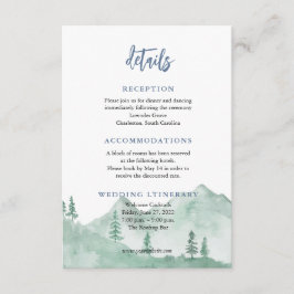 自然の山林の囲結婚いカード エンクロージャーカード