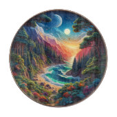 自然の山水林/海の景 カッティングボード (正面)