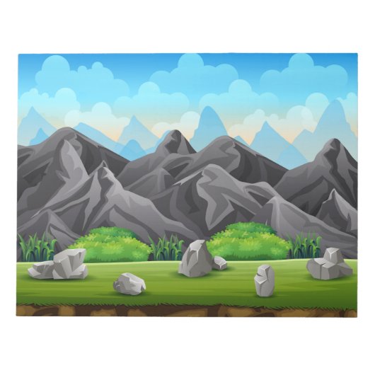 自然の岩山 ノートパッド (正面)