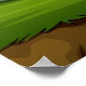 自然の岩山 ポスター (角)