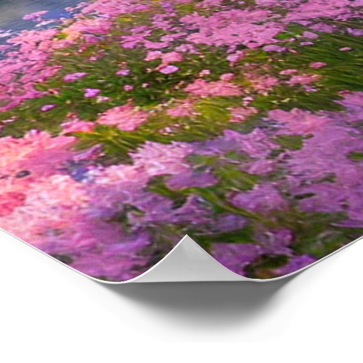 自然の幸せに囲まれた穏やかな湖 ポスター (角)