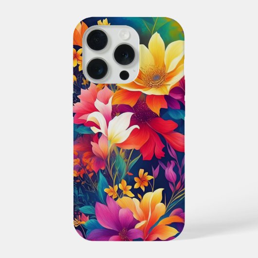自然の幻想が現実に - 花柄デザイン iPhoneケース (裏面)