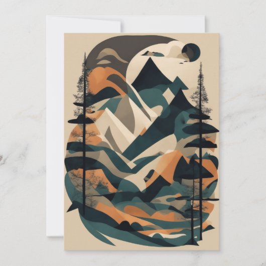 自然の幾何学的なシンフォニーで旅をする 招待状 (正面)