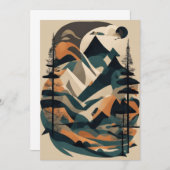 自然の幾何学的なシンフォニーで旅をする 招待状 (正面/裏面)