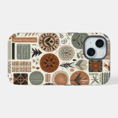 自然の幾何学 iPhone 15ケース (裏面横)