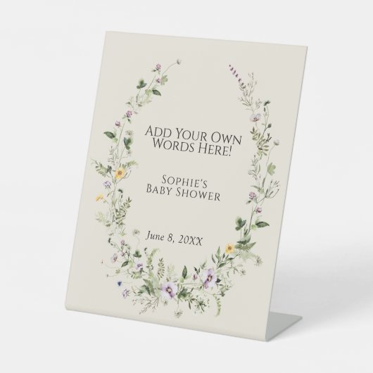 自然の庭の赤インスパイアちゃんシャワーカスタマイズ 台座サイン (正面)