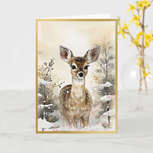 自然の恵みの中で優雅に生まれ変わる カード (黄色い花)