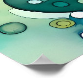 自然の恵み抽象芸術Captivateフラワー絵を描ズ ポスター (角)