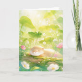 自然の抱擁におけるオッタの平和昼寝|過去記事 カード (正面)