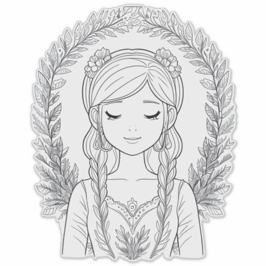 自然の抱擁の静寂 シール (正面)