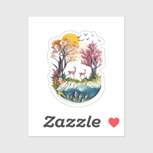 自然の抱擁 シール (シート)