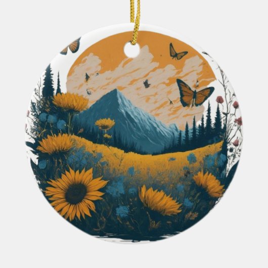 自然の抱擁 セラミックオーナメント (正面)