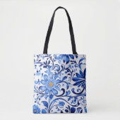 自然の抱擁：フローラエレガンスとのトート トートバッグ (正面)