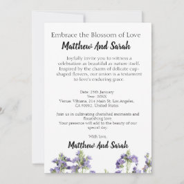 自然の抱擁：愛の開花フローラ結婚ズ 招待状