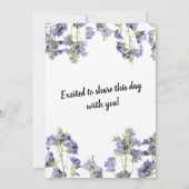 自然の抱擁：愛の開花フローラ結婚ズ 招待状 (裏面)