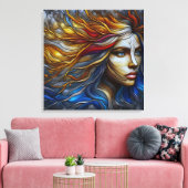 自然の抱擁 – AI時代 キャンバスプリント (インサイチュ (リビング))