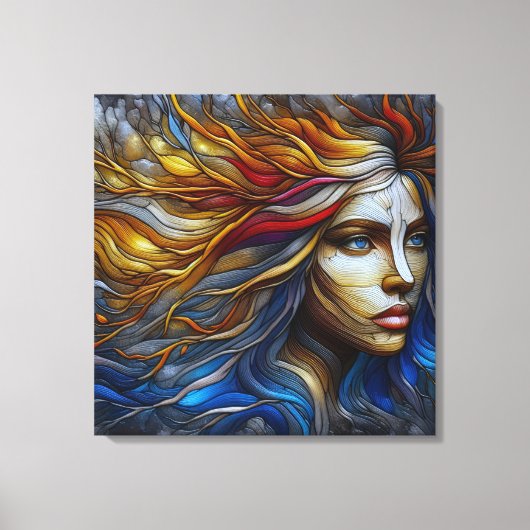 自然の抱擁 – AI時代 キャンバスプリント (正面)