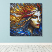 自然の抱擁 – AI時代 キャンバスプリント (インサイチュ (ウッドフロア))