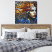 自然の抱擁 – AI時代 キャンバスプリント (インサイチュ (寝室))