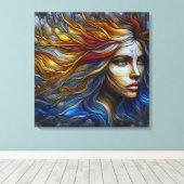 自然の抱擁 – AI時代 キャンバスプリント (インサイチュ (ウッドフロア))