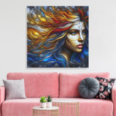 自然の抱擁 – AI時代 キャンバスプリント (インサイチュ (リビング))