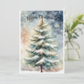 自然の挨拶：パーソナライズされた水彩洗浄 シーズンカード (スタンド正面)