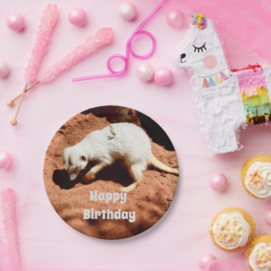 自然の捕獲者：白いメルカト虫を掘る ペーパープレート (パーティー)