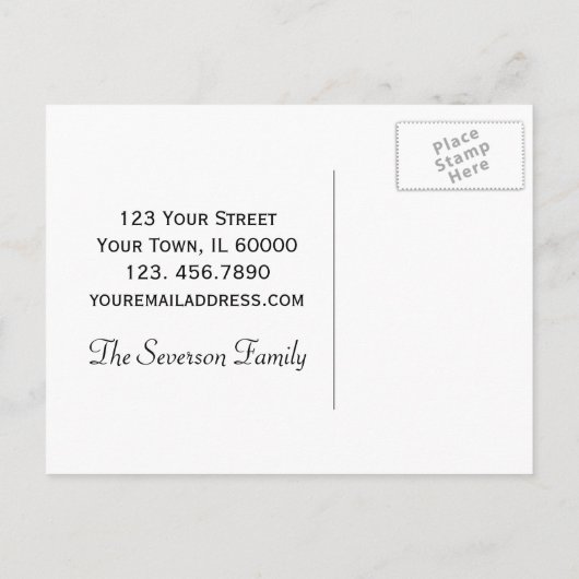 自然の支部による住所の変更 案内ポストカード (裏面)