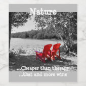 自然の方が治療より安いし、ワインもっとある ワインラベル (シングルラベル)