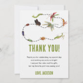 自然の昆虫 虫 誕生日パーティー 感謝カード 招待状 (正面)