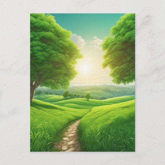 自然の景色のパノラマが一つ最高のである ポストカード (正面)