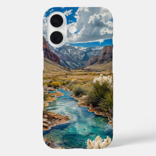 自然の景観 山の景色 デザイン 静かな森 iPhone 16ケース