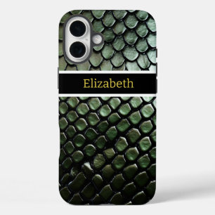 自然の有毒なヘビの皮 iPhone 16 PLUSケース