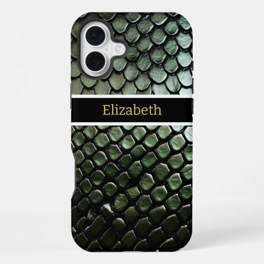 自然の有毒なヘビの皮 iPhoneケース (裏面)