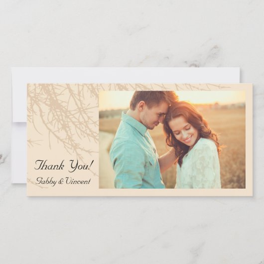 自然の枝ありがとう サンキューカード (正面)