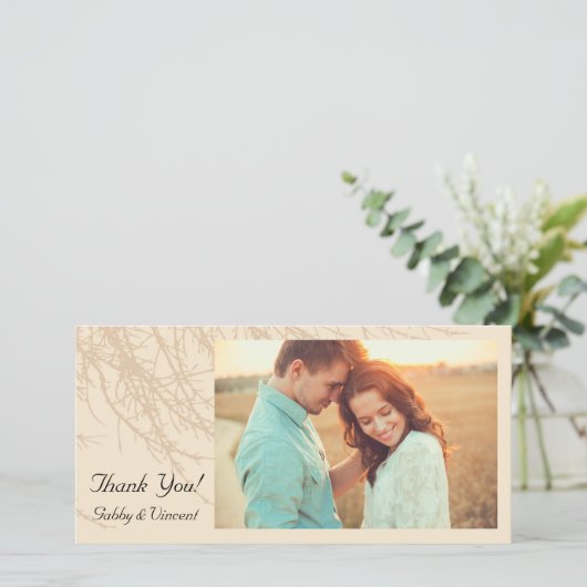 自然の枝ありがとう サンキューカード (スタンド正面)