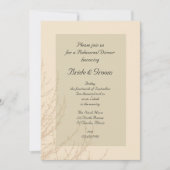 自然の枝のリハ結婚ーサルディナー 招待状 (正面)