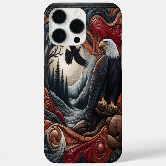 自然の森のイーグルデザイン Case-Mate iPhoneケース (裏面)