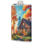 自然の森のコテージの風景 フラスク (左)