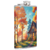 自然の森のコテージの風景 フラスク (右)