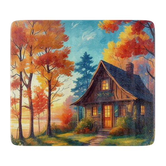 自然の森のコテージの風景–6878 カッティングボード (正面)